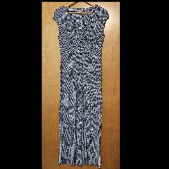 CHICO'S Printed Twist-Front Maxi Dress Chico's Size 0 - Picture 1 of 5
